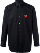 Comme Des Garçons Play Embroidered Heart Shirt, Men's, Size: Small, Black, Cotton