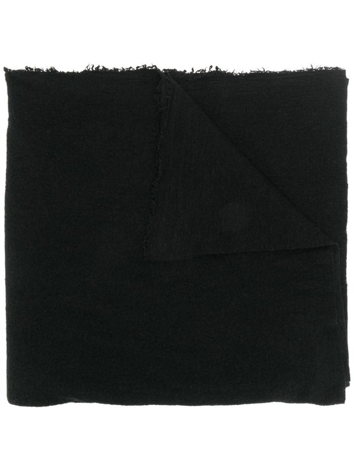 Faliero Sarti X Monni23 Frayed Edge Scarf - Black