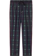 Gucci Check Bees Wool Ankle Pants - Multicolour