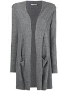 Vince Cashmere Hooded Cardigan - Grey