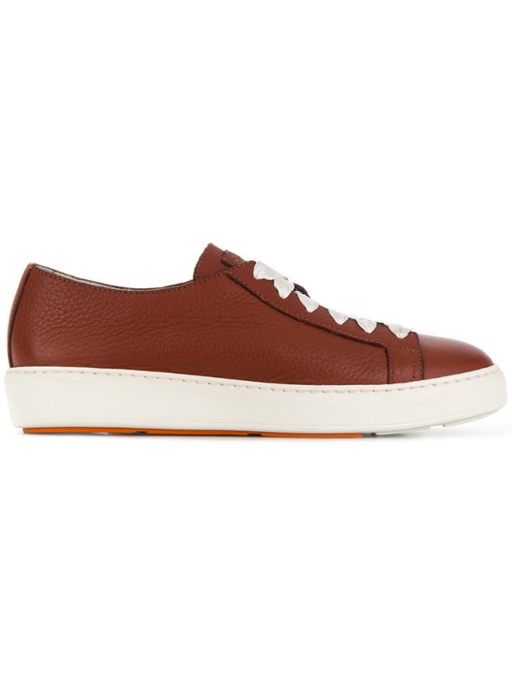 Santoni Low Top Tennis Sneakers - Brown