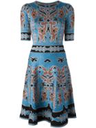 M Missoni Intarsia Flared Dress, Women's, Size: 40, Polyamide/polyester/cotton/metallic Fibre