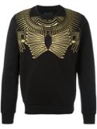 Les Hommes Gold-tone Geometric Print Sweatshirt, Men's, Size: Small, Black, Cotton