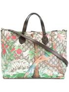Gucci Tian Gg Supreme Print Tote, Women's, Brown, Calf Leather