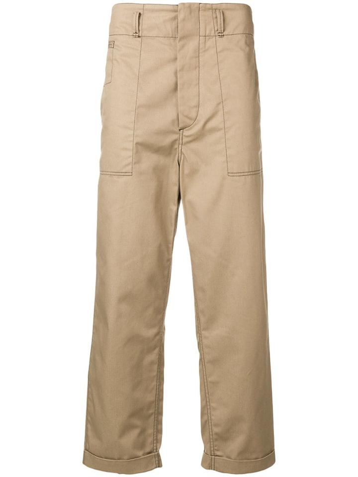 Marni Cropped Cargo Trousers - Neutrals