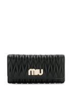 Miu Miu Crystal-logo Continental Wallet - Black