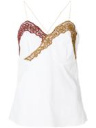 Marco De Vincenzo Contrast Lace Top - White