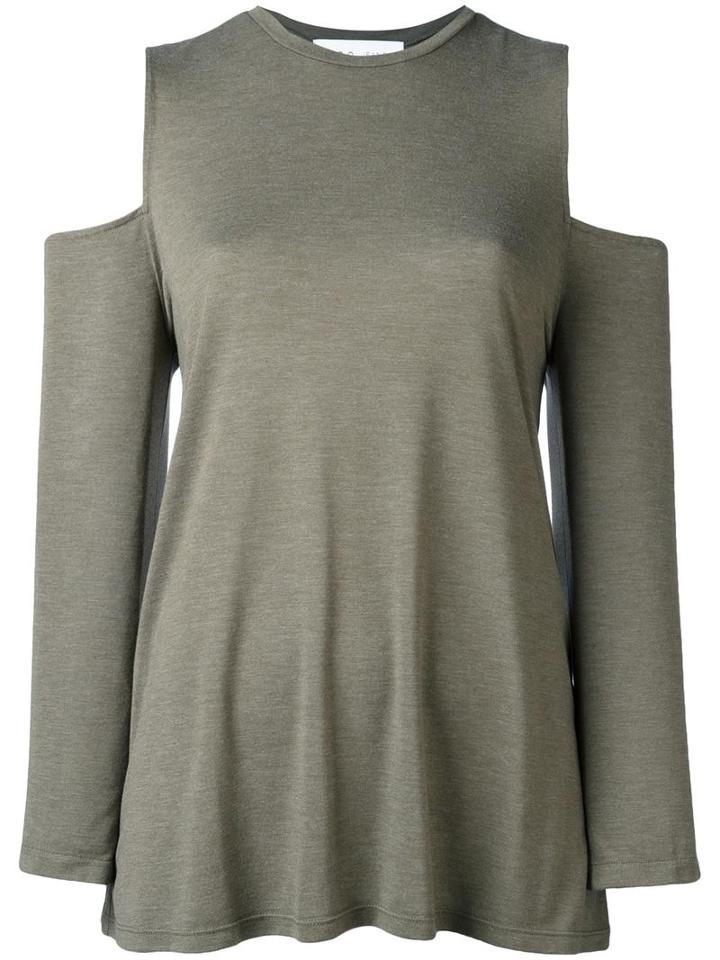 Iro 'adele' Cold Shoulder Top, Women's, Size: Xs, Green, Polyester/viscose