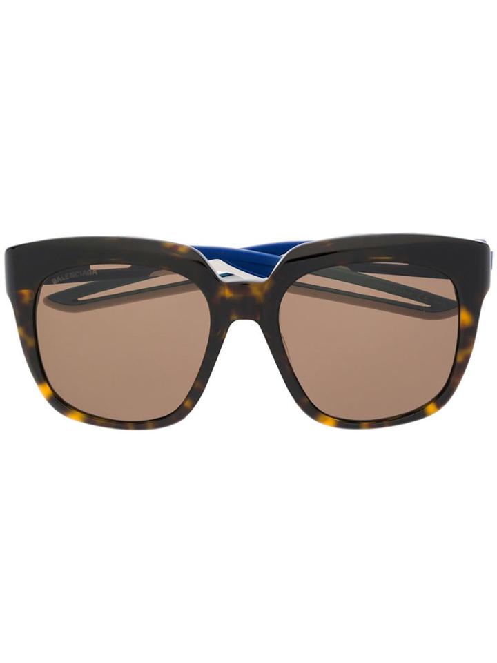 Balenciaga Eyewear Hybrid D-frame Sunglasses - Brown