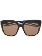 Balenciaga Eyewear Hybrid D-frame Sunglasses - Brown