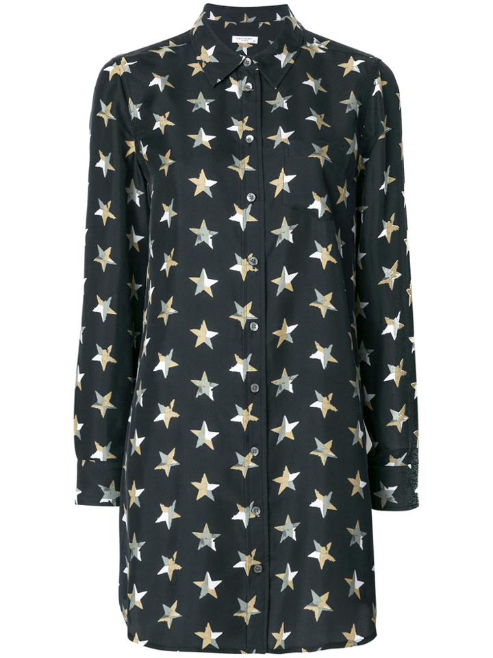 Equipment Star Print Shirt Dress - Black