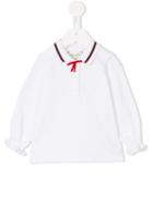 Gucci Kids Ruffle Cuff Polo Shirt, Girl's, Size: 18-24 Mth, White