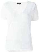 R13 V-neck T-shirt, Women's, Size: Small, White, Cotton/polyurethane