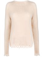 Tela Crescent Knit Hem Jumper - Neutrals
