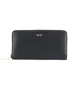 Donna Karan Logo Plaque Zip Wallet - Black