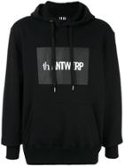 Th X Vier Antwerp Oversized Patch Logo Hoodie - Black