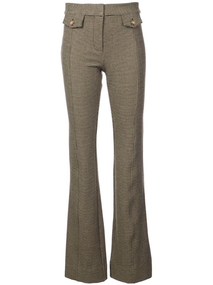 Derek Lam 10 Crosby Flare Trouser With Tab Details - Nude & Neutrals