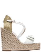 Sophia Webster Bonnie 140 Espadrille Wedge Sandals - White