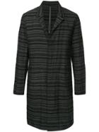 Kazuyuki Kumagai Striped Coat - Black