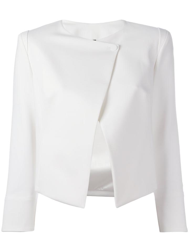 Plein Sud Jeanius Asymmetric Blazer, Women's, Size: 40, White, Polyamide/viscose/spandex/elastane/polyester