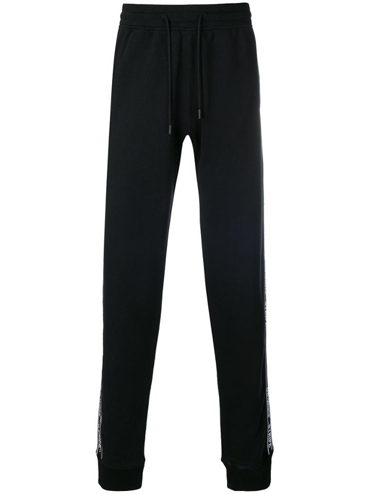 Off-white Side Stripe Logo Track Trousers - Black