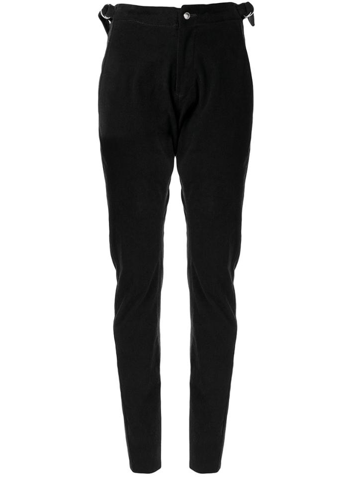 Sulvam D-ring Buckle Trousers - Black