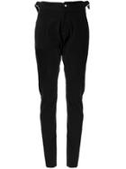 Sulvam D-ring Buckle Trousers - Black