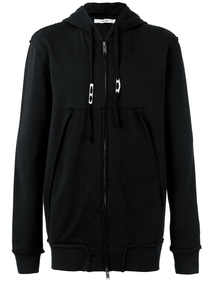Damir Doma Open Seam Zipped Hoodie, Men's, Size: Medium, Black, Cotton/polyester