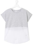 Dkny Kids Teen Sheer Hem Branded T-shirt - Grey