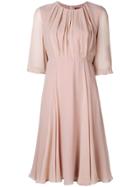 Max Mara Studio Draped Belted Midi Dress - Pink