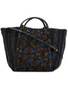 Jamin Puech Medium Iberis Tote, Women's, Black, Cotton/leather
