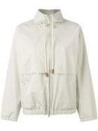 Fabiana Filippi Drawstring Zipped Jacket, Women's, Size: 44, Nude/neutrals, Cotton/acetate/polybutylene Terephthalate (pbt)