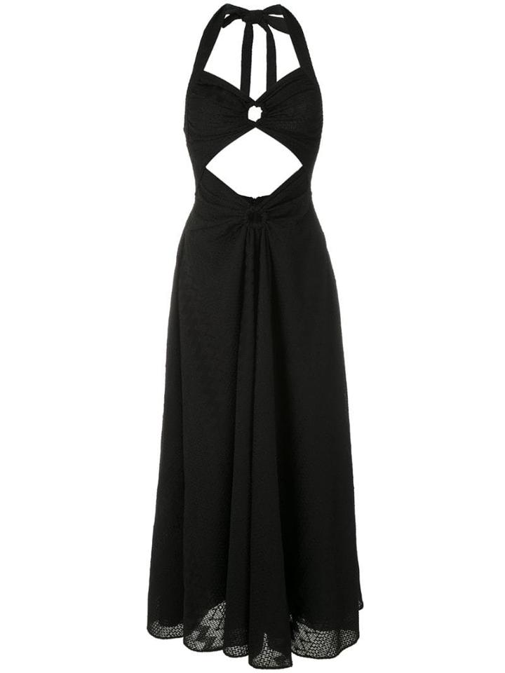 Reinaldo Lourenço Vestido 2 Argolas Frente Unica - Black