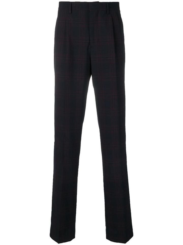 Calvin Klein 205w39nyc Tartan Pattern Trousers - Blue