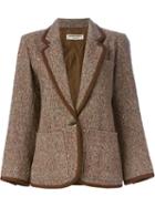 Yves Saint Laurent Vintage Tweed Jacket, Women's, Size: 40, Brown