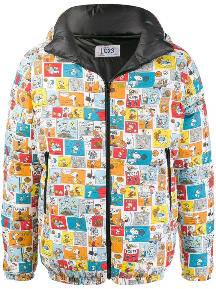 Lc23 Printed Padded Jacket - Blue