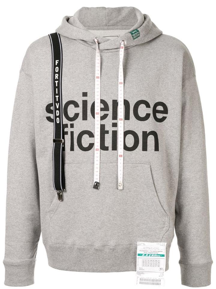 Maison Mihara Yasuhiro Science Fiction Print Hoodie - Grey