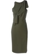 Versace Bow Detail Cocktail Dress, Women's, Size: 40, Green, Viscose/polyamide/spandex/elastane/silk