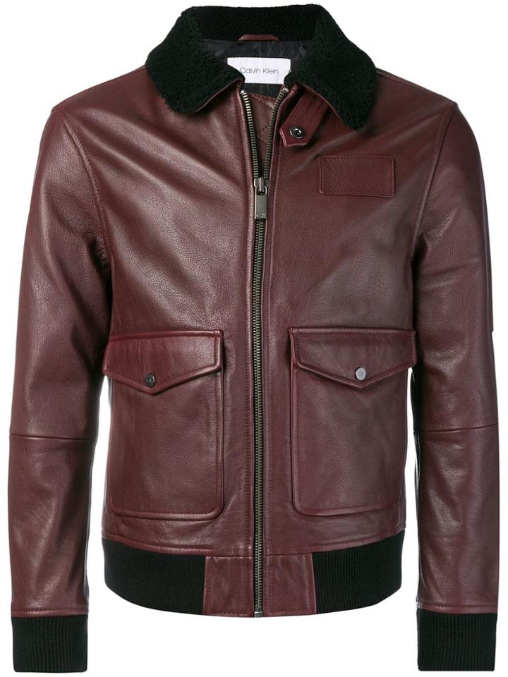 Calvin Klein Biker Jacket - Red