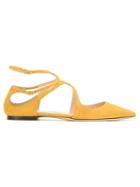 Jimmy Choo Cut Out Ballerina Shoes - Yellow