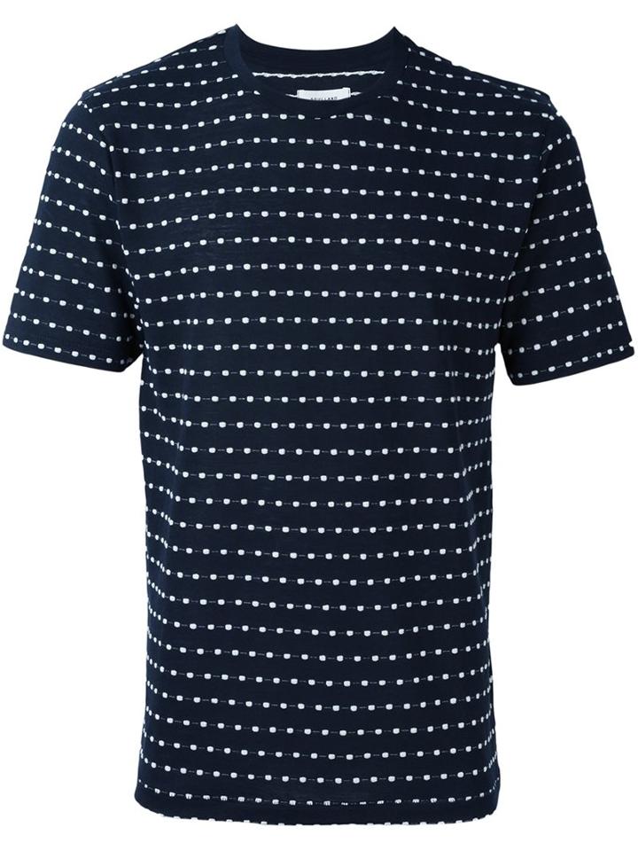 Soulland 'fernell' Jacquard T-shirt, Men's, Size: Small, Blue, Polyester/viscose