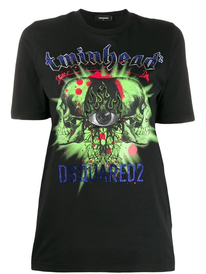 Dsquared2 Embellished Logo T-shirt - Black