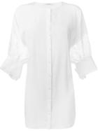 Givenchy Floral Lace Detail Lose Tunic, Women's, Size: 36, White, Silk/cotton/polyamide