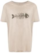 Osklen Spine Print Ribbed T-shirt - Neutrals