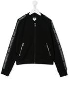 Karl Lagerfeld Kids Side Logo Bomber Jacket - Black