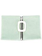 Jw Anderson Zipped Knitted Neckband - Green