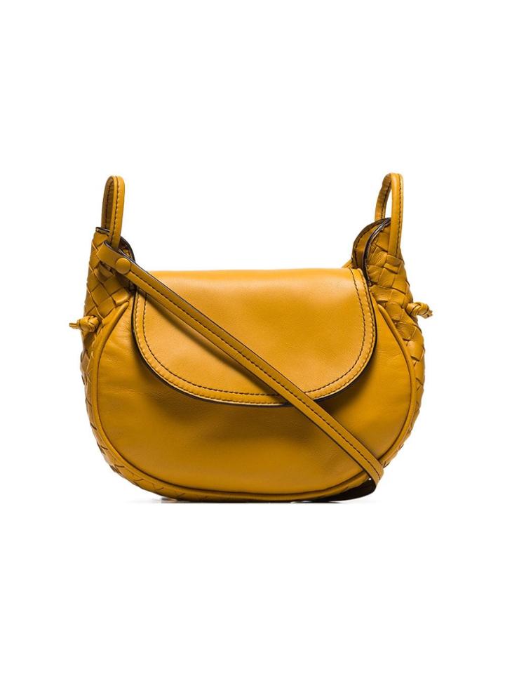 Bottega Veneta Yellow Messenger Leather Crossbody Bag