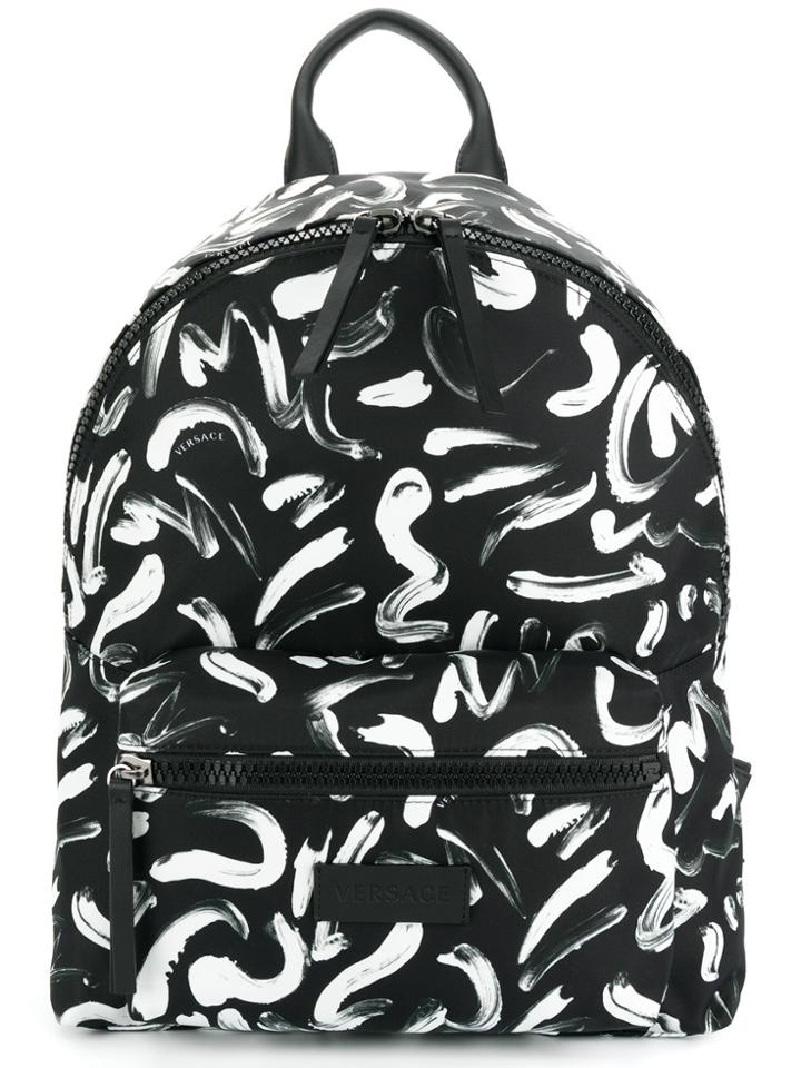 Versace Printed Backpack - Black