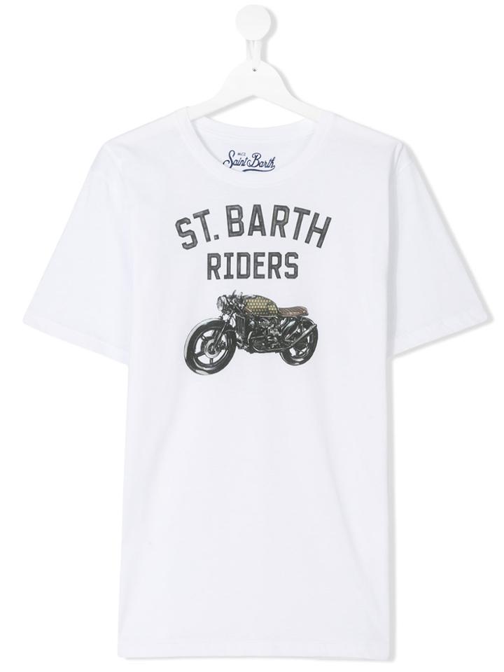 Mc2 Saint Barth Kids Riders T-shirt - White