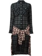 R13 'plaid Grunge' Dress, Women's, Size: Small, Black, Cotton/nylon/spandex/elastane